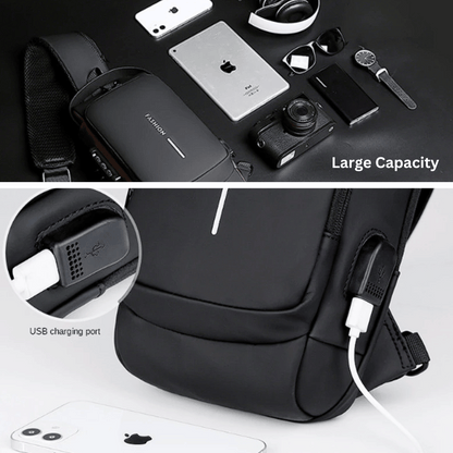 USB Charging Sport Sling Anti-theft Shoulder Bag