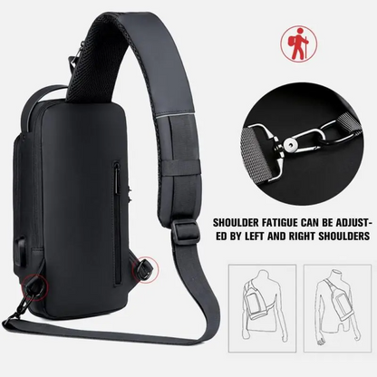 USB Charging Sport Sling Anti-theft Shoulder Bag