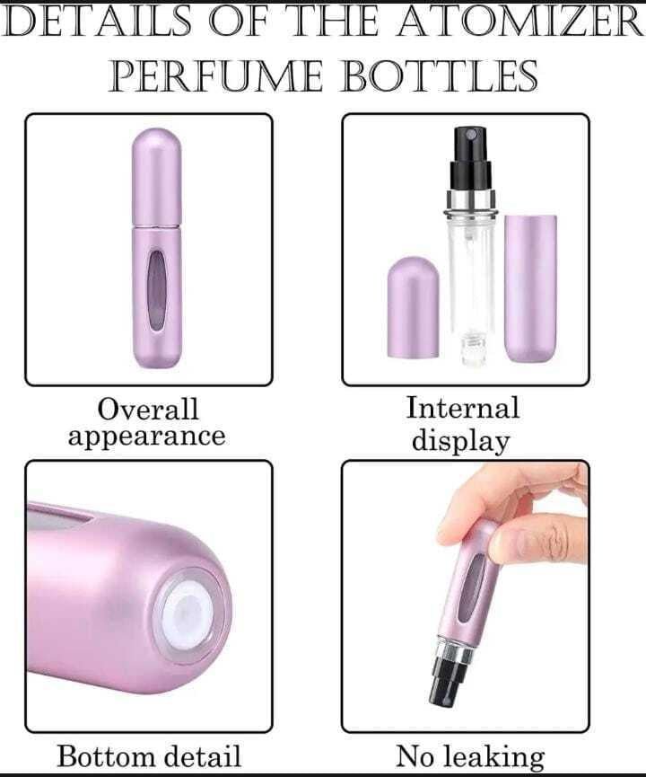 3-Pack Refillable Perfume Atomizers