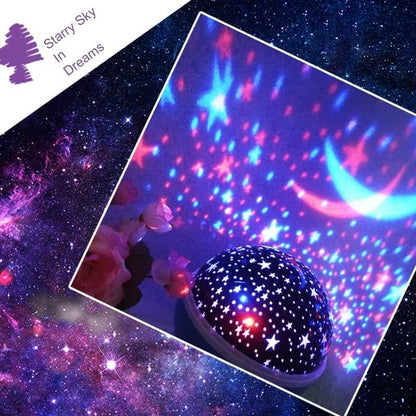 Star Moon Light Rotating Projector Lamp