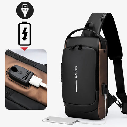 USB Charging Sport Sling Anti-theft Shoulder Bag