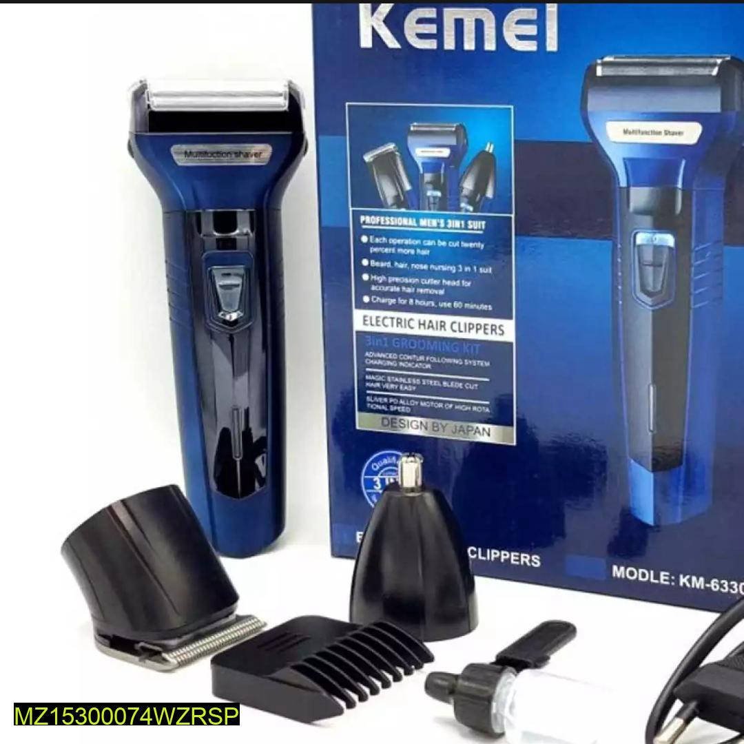 KEMEI 3 In 1 Rechargeable Electric Men,s Shaver