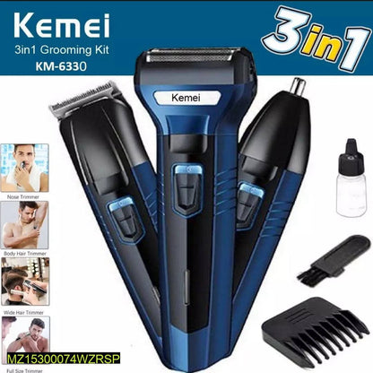 KEMEI 3 In 1 Rechargeable Electric Men,s Shaver